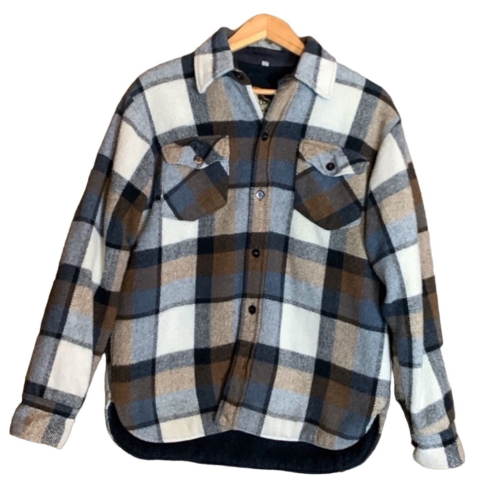 Vintage Briarcliff CPO plaid jacket with thick fleece lining Size Medium